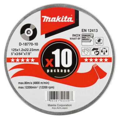Lõikeketas Makita 125x1,2 mm WA60T RST/metall 10tk