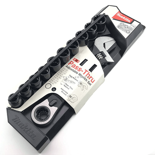 "Pass Thru" läbiva narrega tellitav mutrivõti + padrunid 11tk Makita "Pass Thru" läbiva narrega tellitav mutrivõti + padrunid 11tk Makita – B-65458