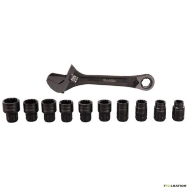 "Pass Thru" läbiva narrega tellitav mutrivõti + padrunid 11tk Makita – B-65458