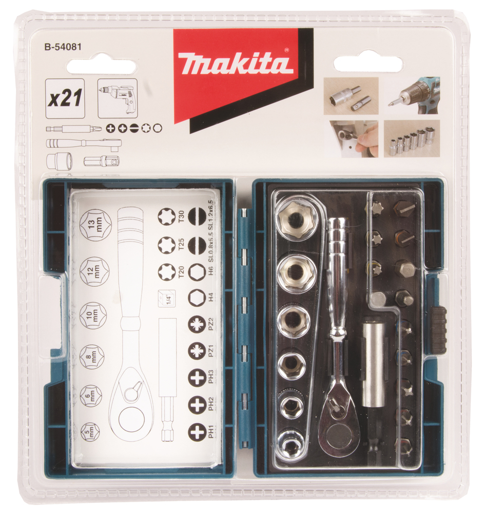 Otsikute, padrunite komplekt Makita – 21 osaline – MAKITA – B-54081