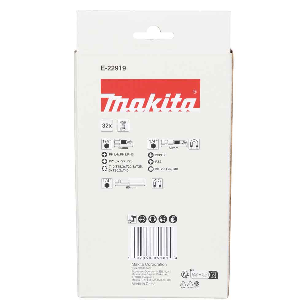 Kruvikeeraja otsaku komplekt Impact Black, läbipaistvas karbis (32 tk) – E-22919